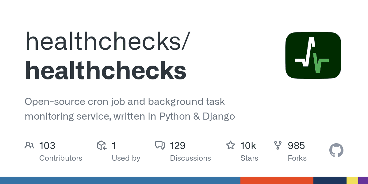 Open-source cron job and background task monitoring service, written in Python &...