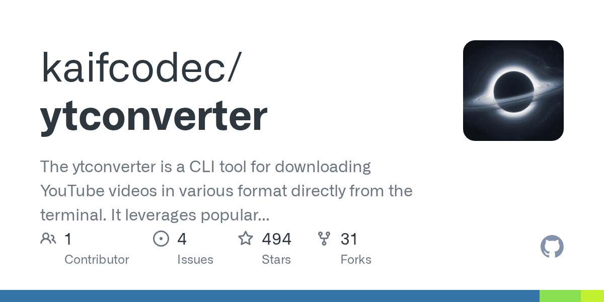 Download and convert YouTube videos directly from your terminal.