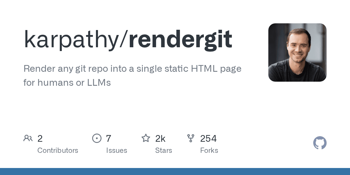 Render any git repo into a single static HTML page for humans or LLMs