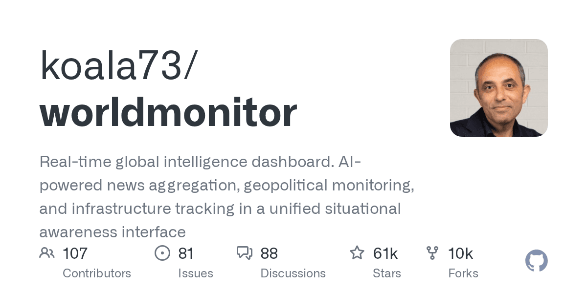 Track global news infrastructure and geopolitical events in a single unified int...