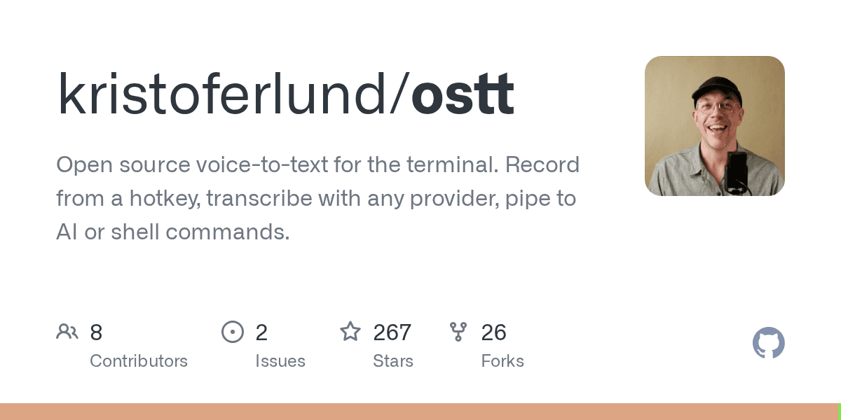 Open Speech-to-Text recording tool with real-time volume metering and transcript...