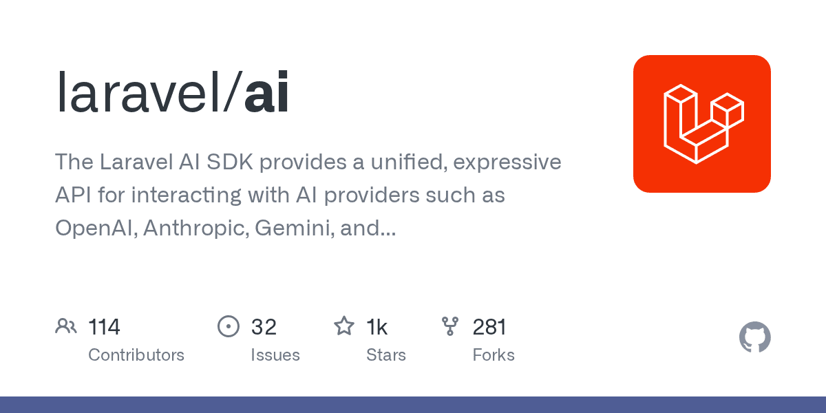 One fluent Laravel API for OpenAI Anthropic Gemini and more