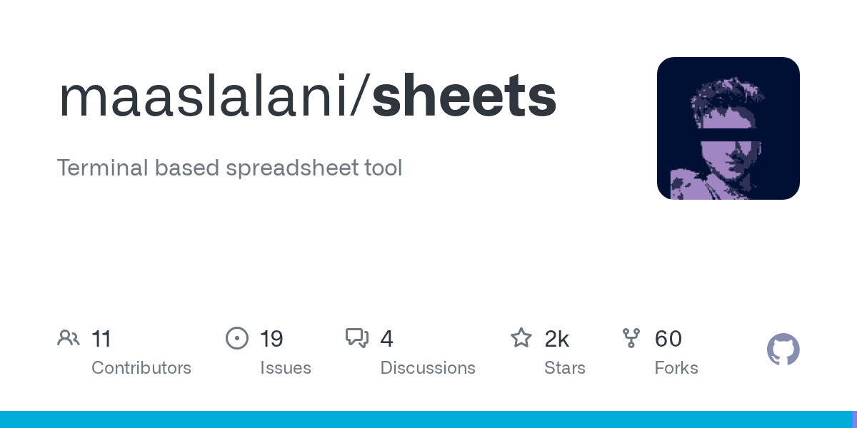 Spreadsheets in your terminal with vim-like navigation and formulas