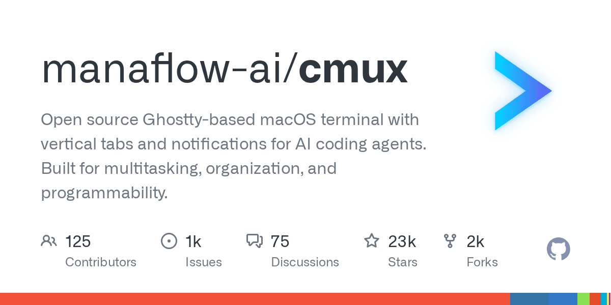 cmux: Open-Source Terminal for Managing AI Coding Agents”