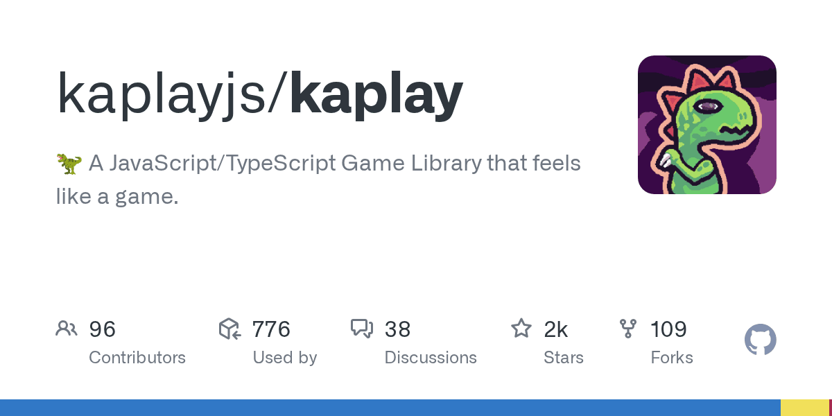 A fun-first 2D game library with its own web-based editor