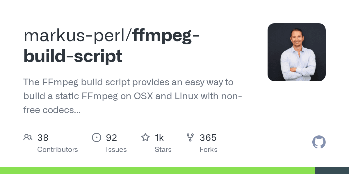 Build a static FFmpeg on macOS and Linux