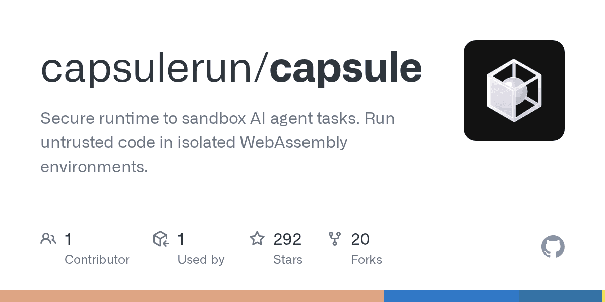 Run untrusted AI agent code in secure WebAssembly sandboxes