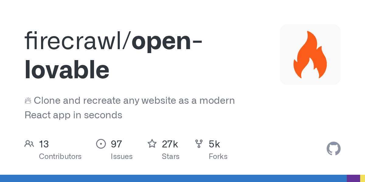Clone and recreate any website as a modern React app in seconds.