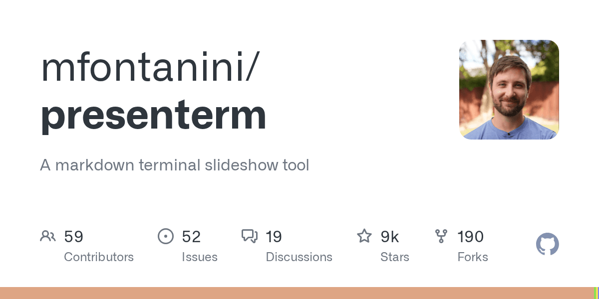 Build markdown slideshows directly in your terminal
