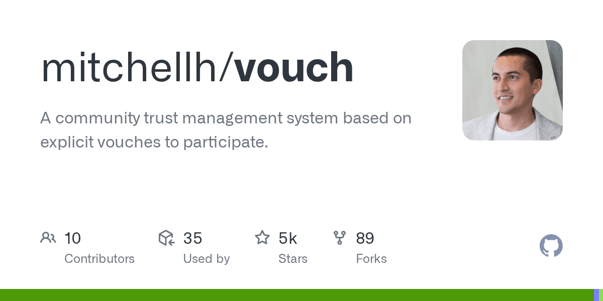 Replace opaque reputation systems with explicit vouches for community management