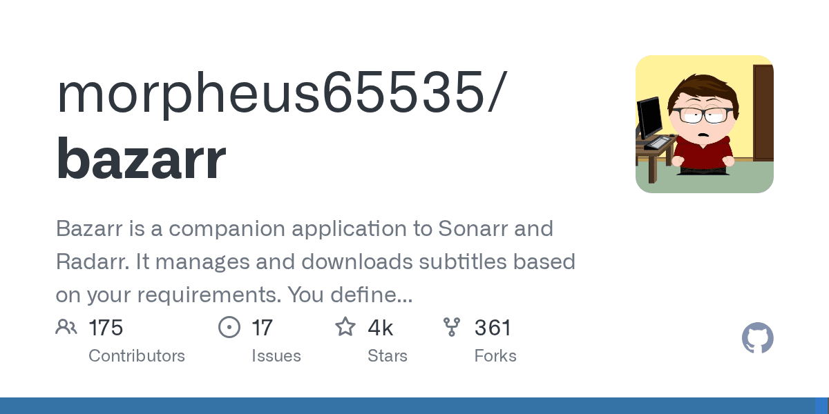 Automate subtitle downloads for your Sonarr and Radarr libraries