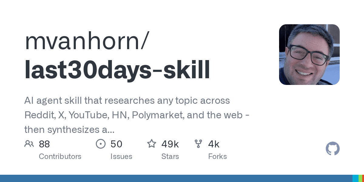 Research any topic across Reddit X and YouTube with one AI agent