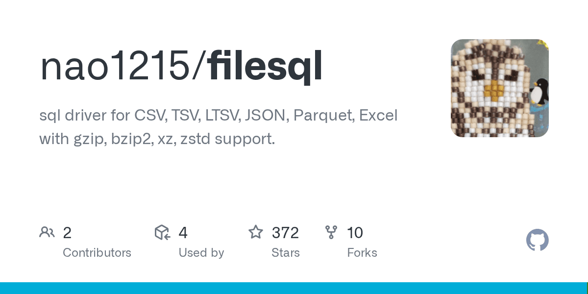 Query your existing excel, csv files etc directly via sql queries.