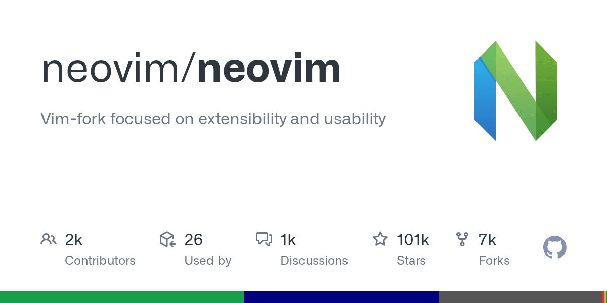 Neovim: a refactored Vim focused on extensibility and embedded terminal emulatio...