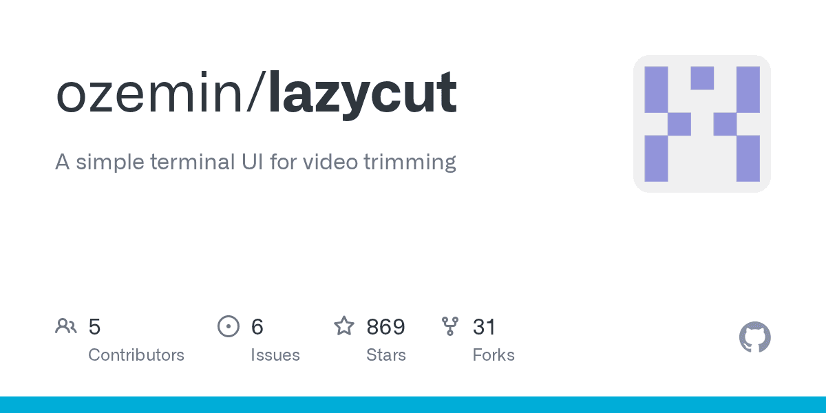 A simple TUI that turns your terminal into a video editing workstation