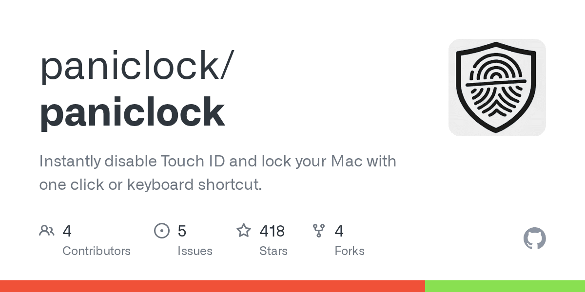 Instantly lock your Mac and disable Touch ID with one click
