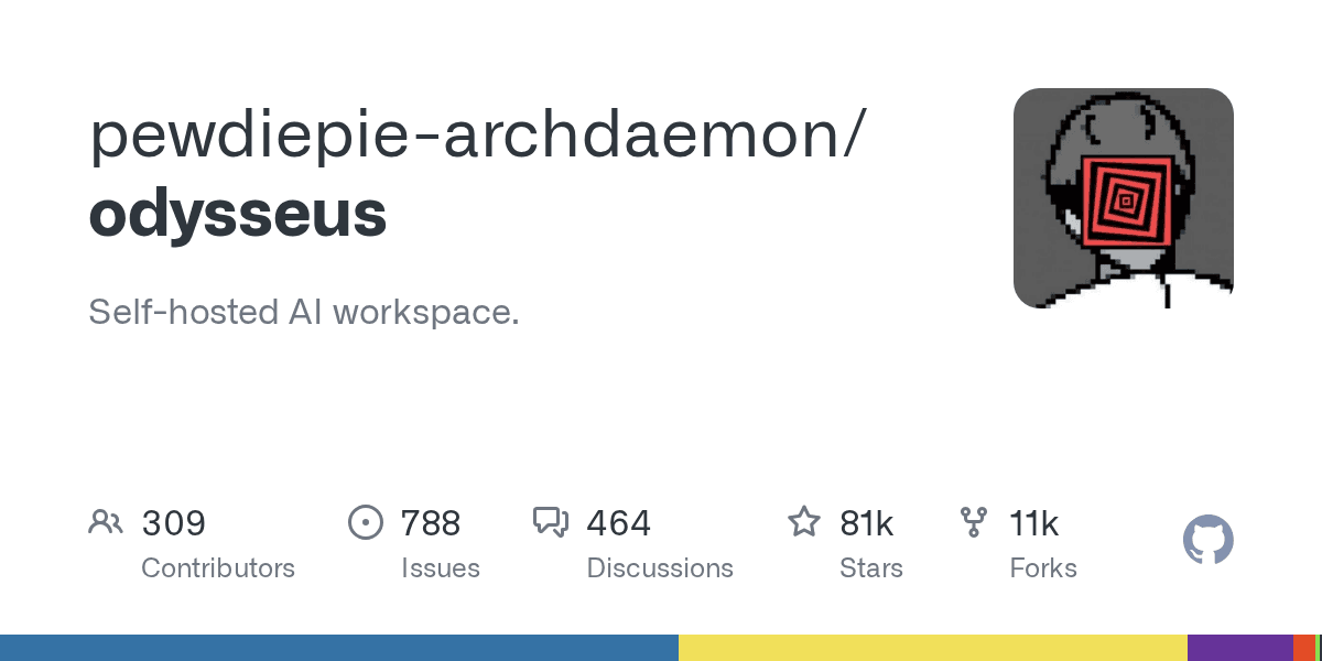 Odysseus is a self-hosted AI workspace with local-first, privacy-first everythin...