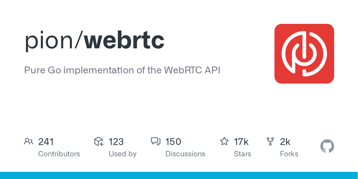 Pure Go implementation of the WebRTC API