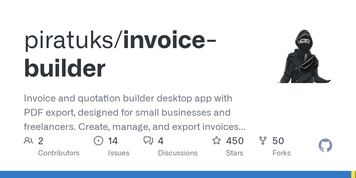 The self-hosted desktop engine for creating professional invoices offline