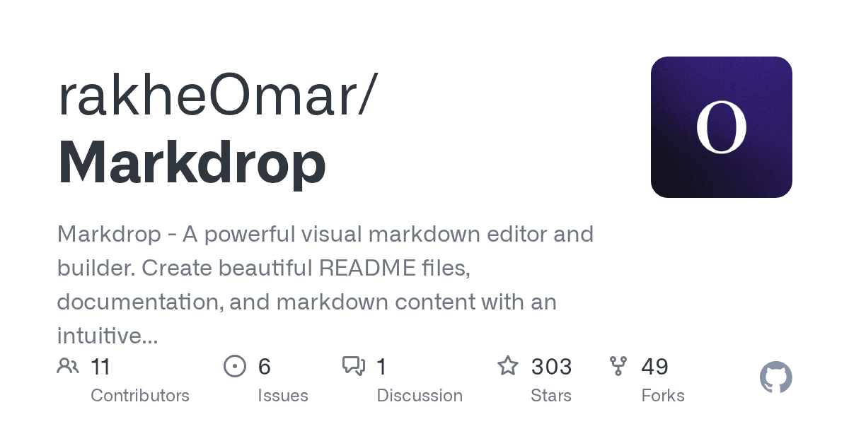 Markdown just got a visual editor. Create stunning docs and READMEs without touc...