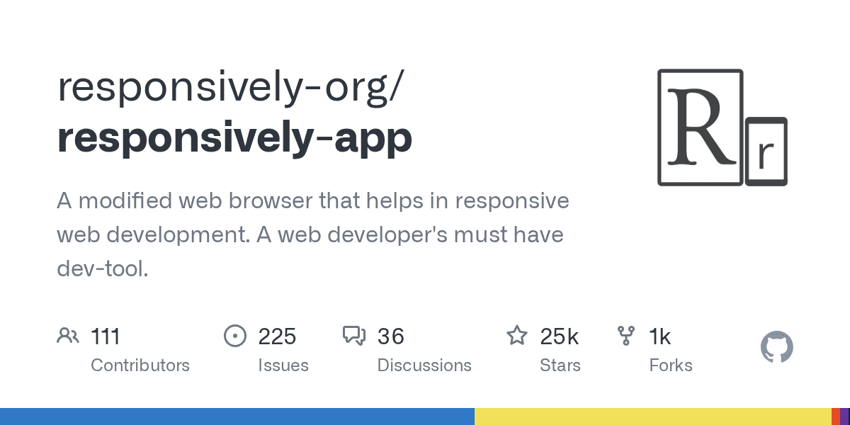 A modified web browser that helps in responsive web development