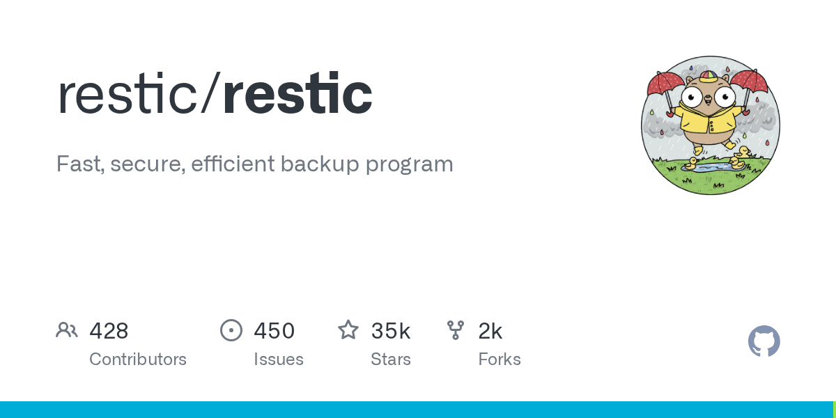 restic: a fast, secure backup program that just works with 12 backends
