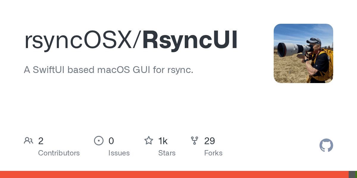 A SwiftUI based macOS GUI for rsync