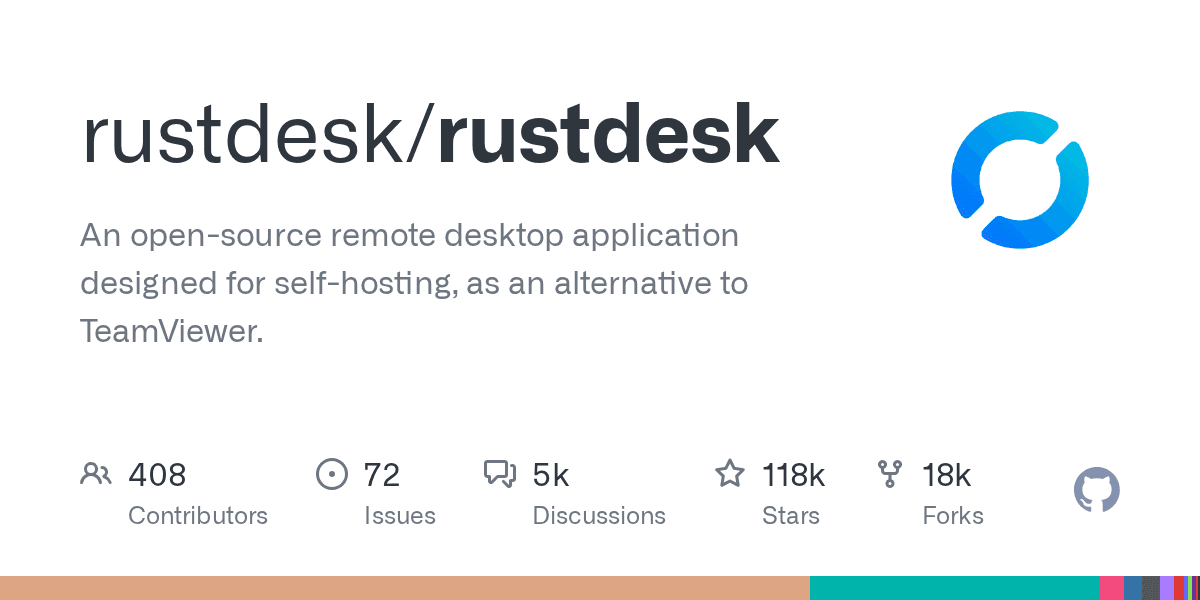 Self-hosted TeamViewer alternative.