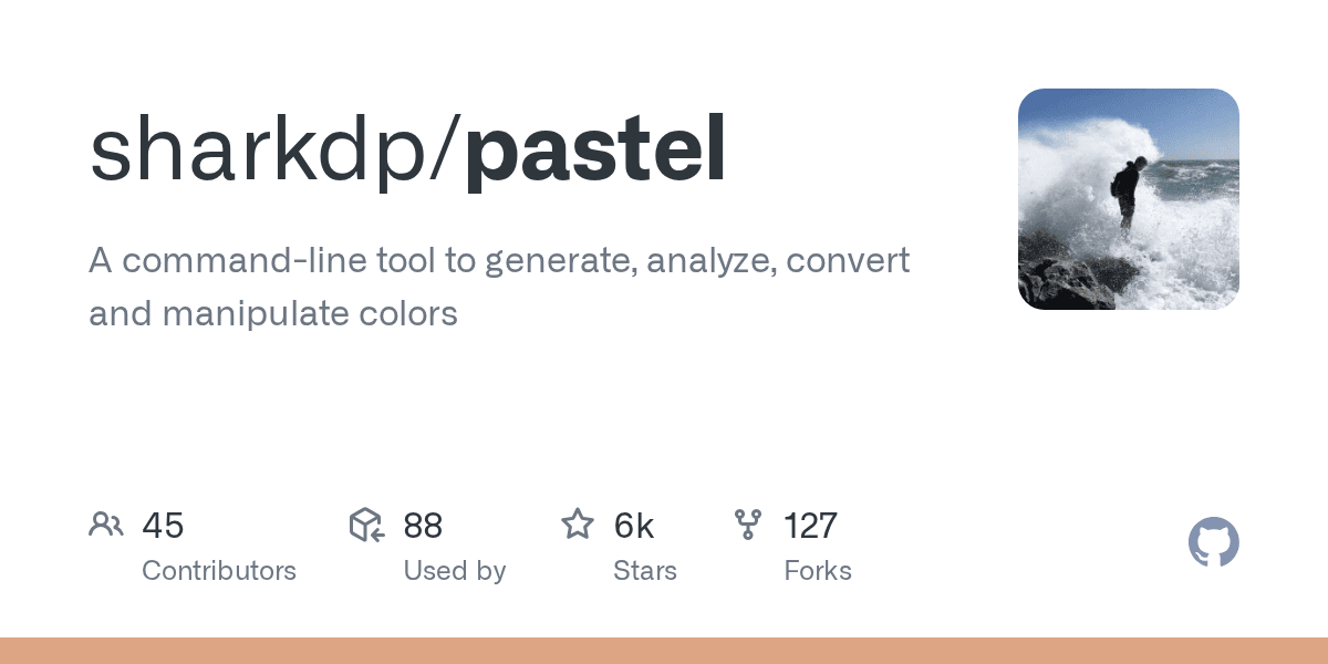 A command-line tool to generate, analyze, convert and manipulate colors