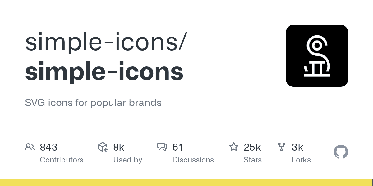 SVG icons for popular brands