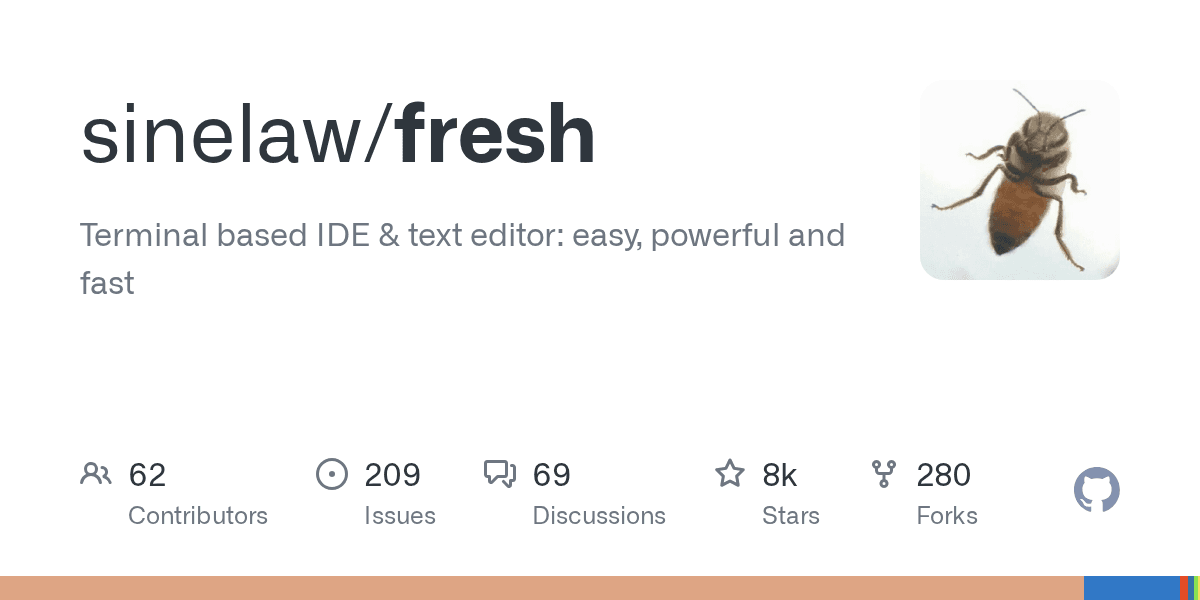 Text editor for your terminal: easy, powerful and fast
