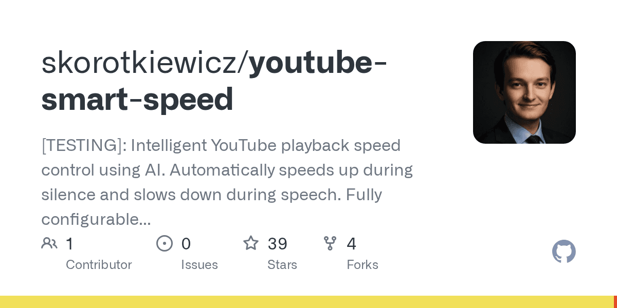 Automatically skip silence in YouTube videos with local AI.