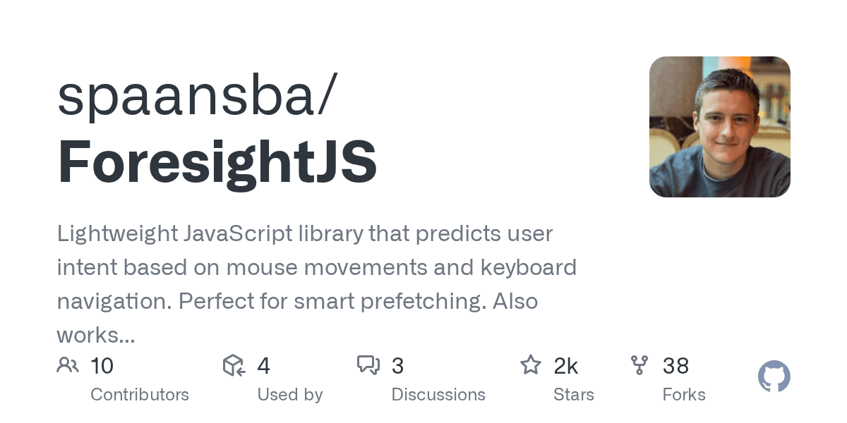 Predict user intent to prefetch content before it's needed, zero config.