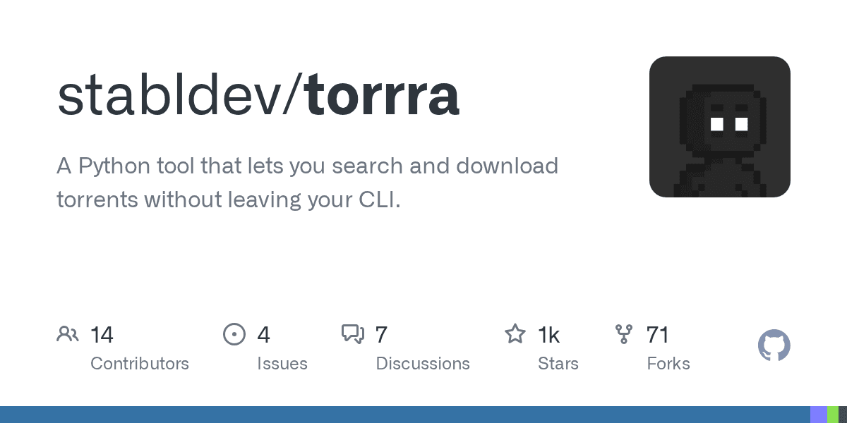 A Python tool that lets you search and download torrents without leaving your CL...