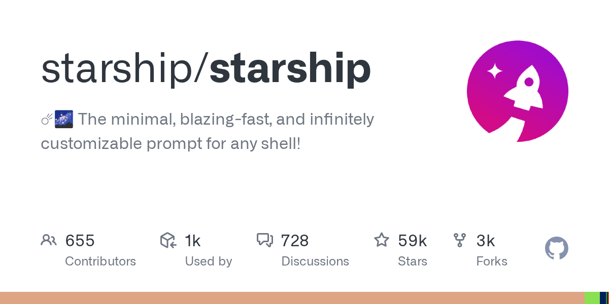 The minimal, blazing-fast, and infinitely customizable prompt for any shell