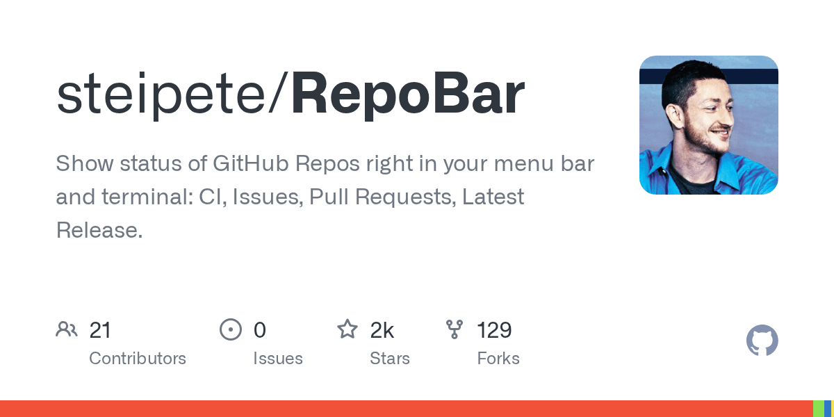 Show status of GitHub Repos right in your menu bar