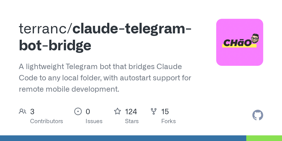 A lightweight Telegram bot for remote Claude Code development anywhere