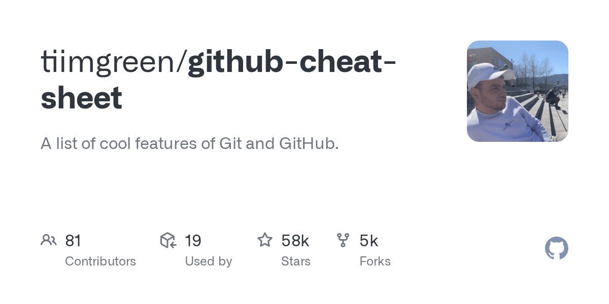 A list of cool features of Git and GitHub.