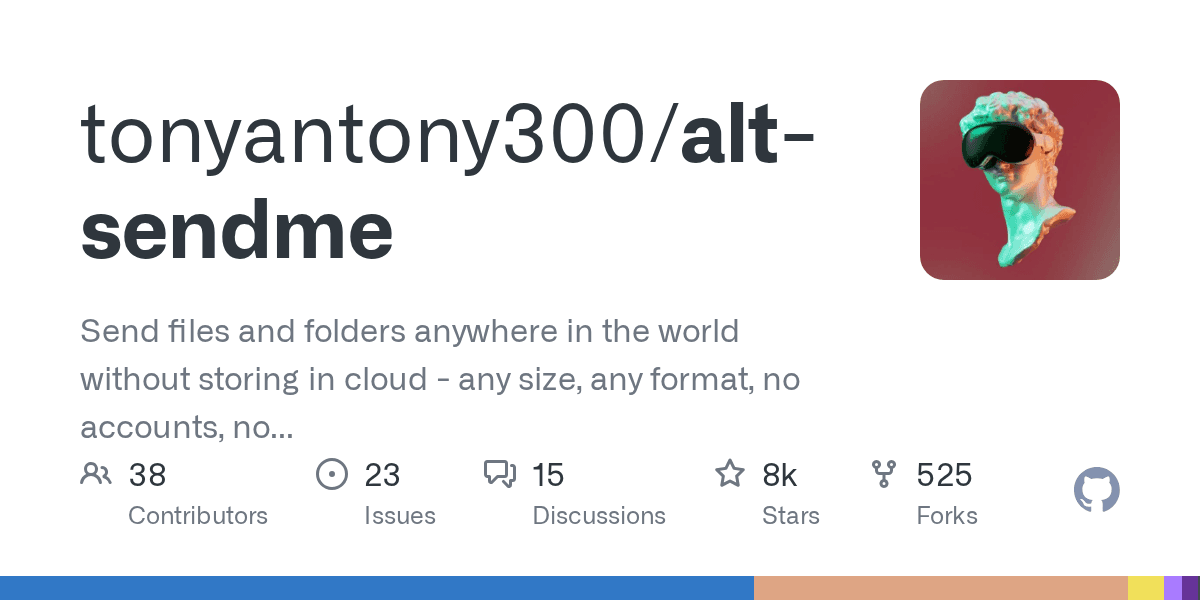 Send files and folders anywhere in the world without storing in cloud