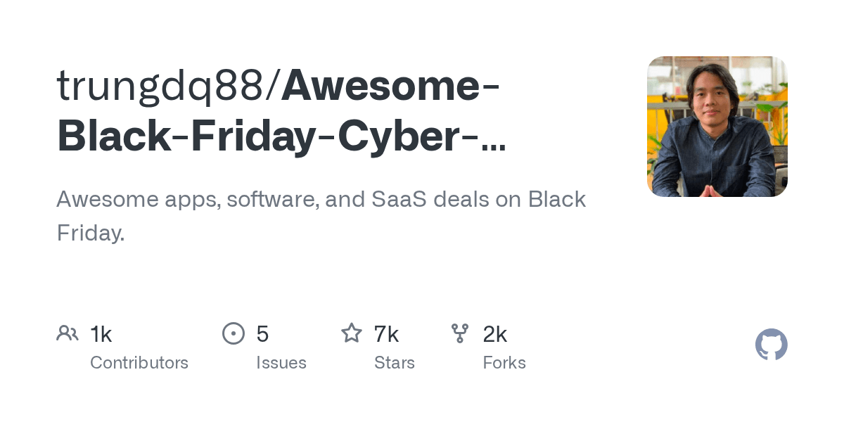 Awesome apps, software, and SaaS deals on Black Friday.