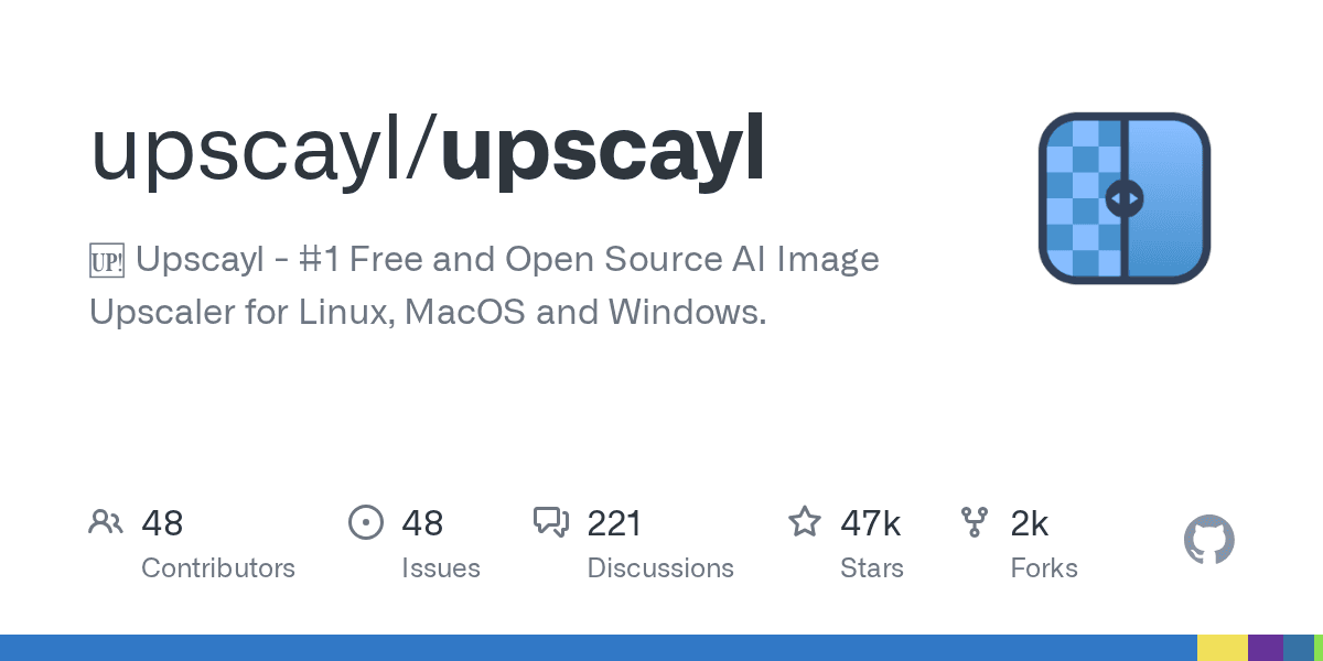 Free and Open Source AI Image Upscaler for Linux, MacOS and Windows