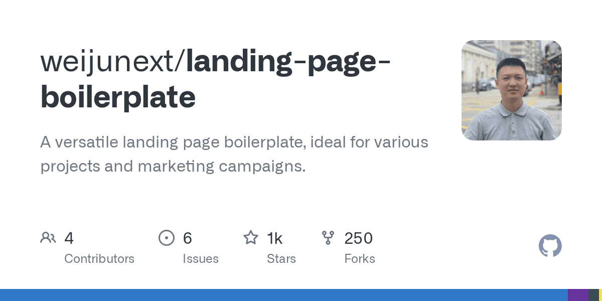 A free, open-source landing page boilerplate you can ship in minutes