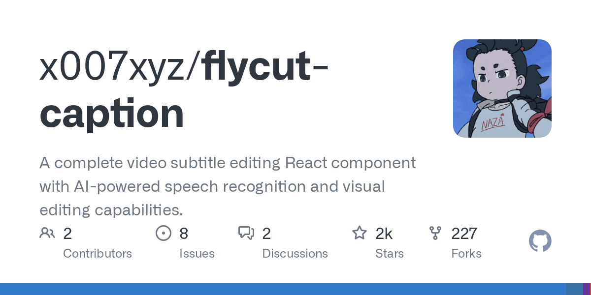 A complete video subtitle editing React component with AI-powered speech recogni...