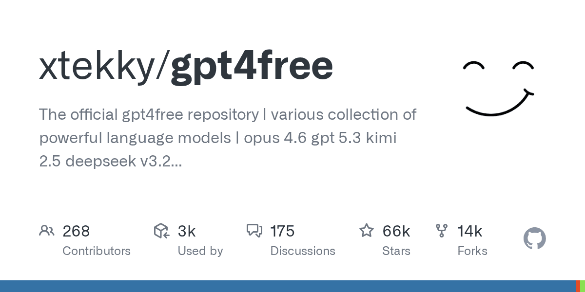 GPT4Free aggregates multiple LLM providers into one unified Python client