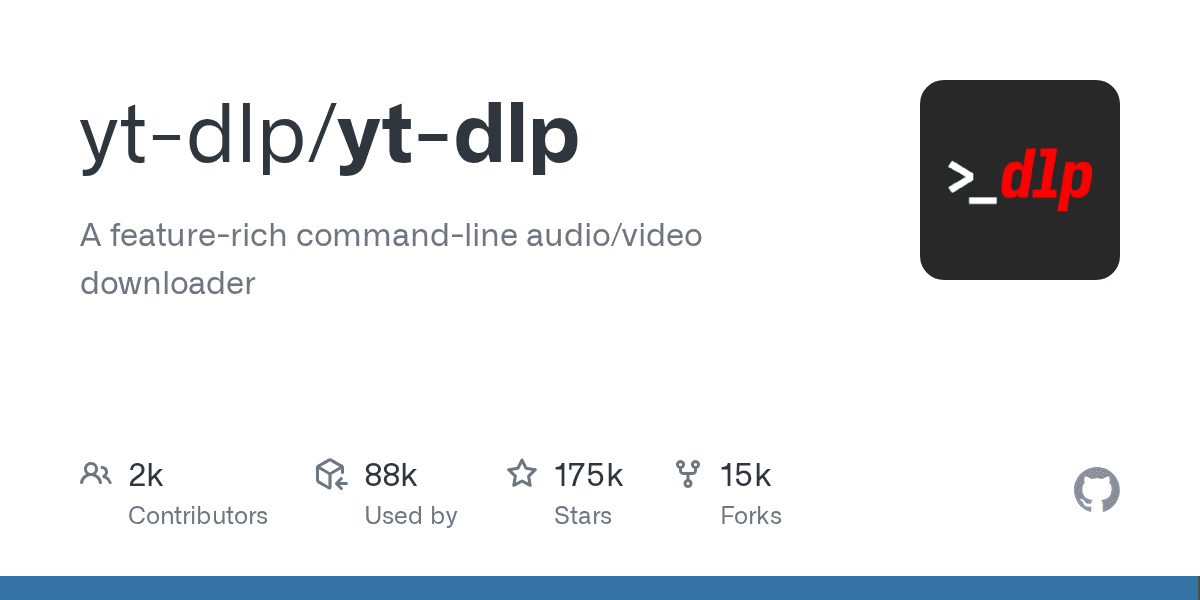 A feature-rich command-line audio/video downloader