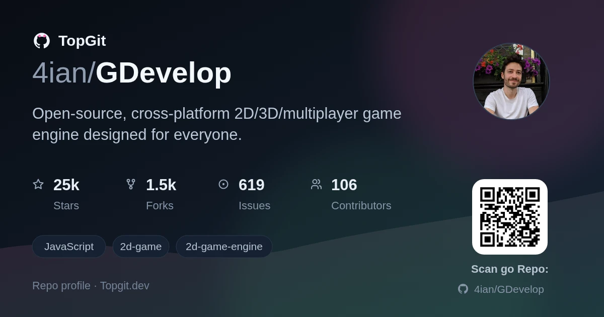 TopGit repo profile image for 4ian/GDevelop