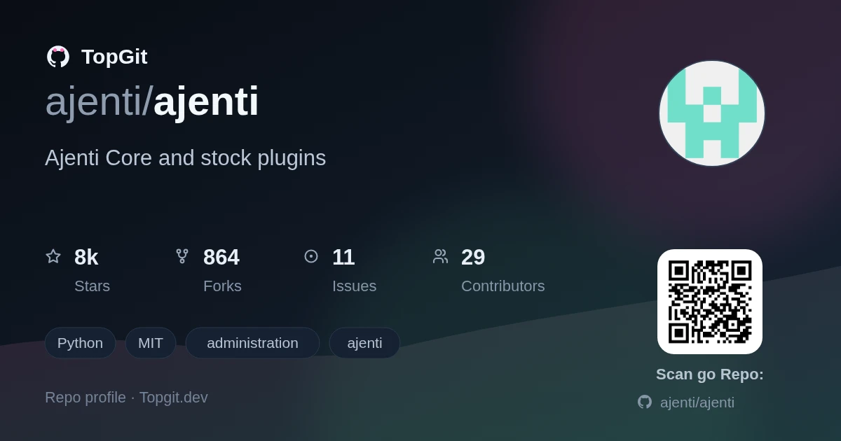 TopGit repo profile image for ajenti/ajenti