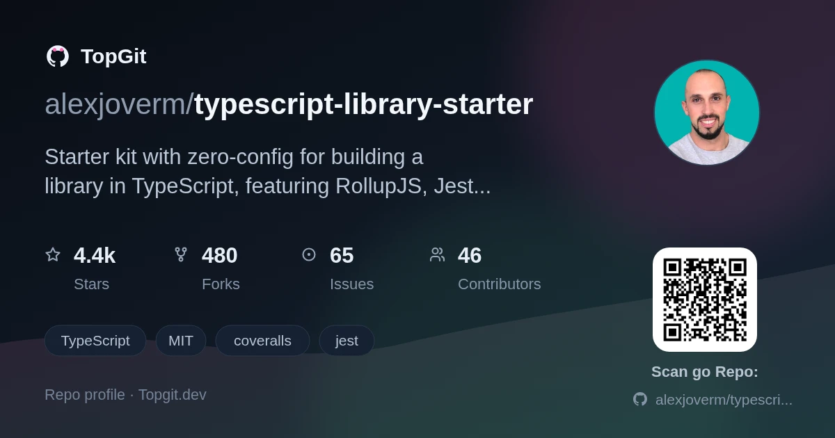 TopGit repo profile image for alexjoverm/typescript-library-starter