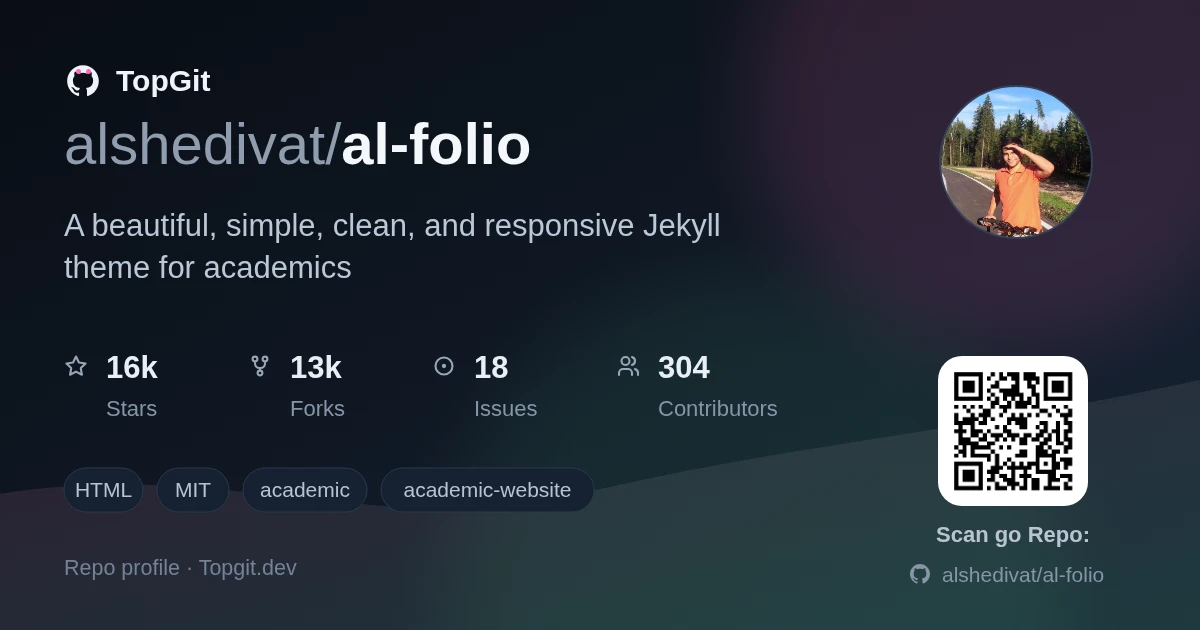 TopGit repo profile image for alshedivat/al-folio