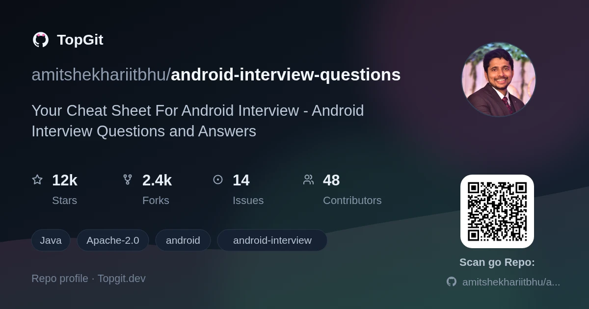 TopGit repo profile image for amitshekhariitbhu/android-interview-questions